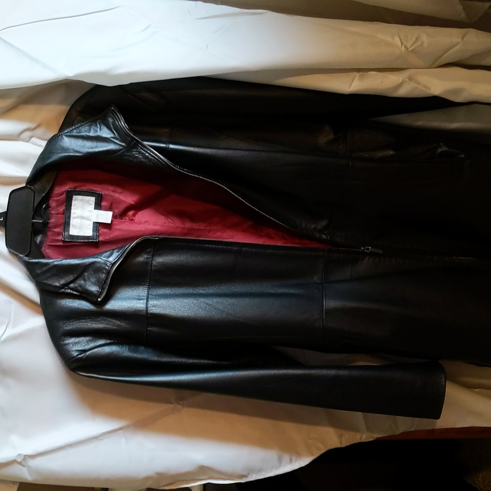 Black leather jacket